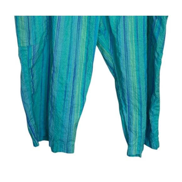 Not‎ For Sale Fresh Produce Pants Women 3X Green Cropped Plus Size Striped - Picture 4 of 9
